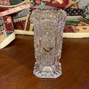 Ornate glass vase